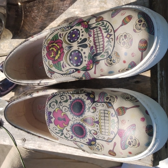 goby Dias de las muetas skull shoes size 7 - Picture 1 of 5